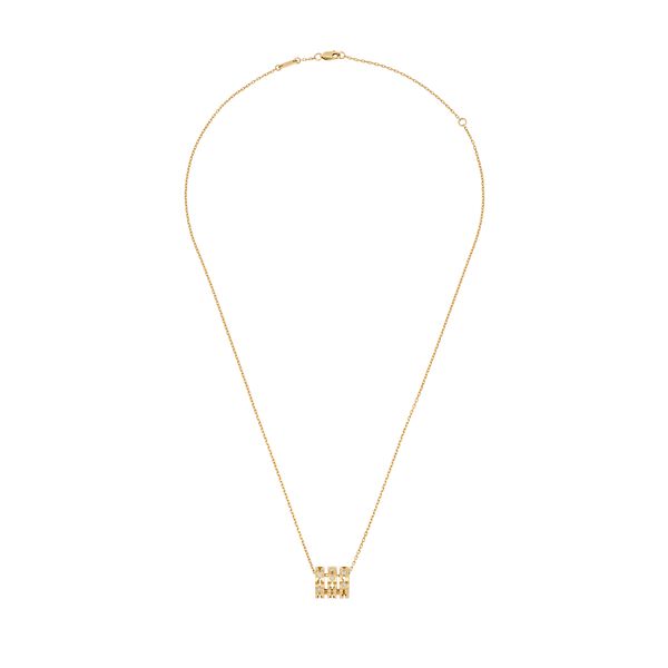 Pulse Yellow Gold and Diamond Necklace